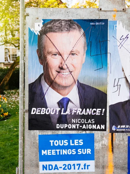 Nicolas Dupont-Aignan, Campagne électorale présidentielle française Po — Photo