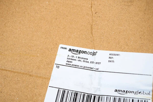 Detail paket Amazon Japan — Stok Foto