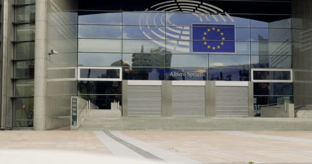 Europaparlamentet i Bryssel — Stockvideo
