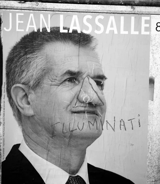 Carteles oficiales de la campaña de Jean Lassalle — Foto de Stock