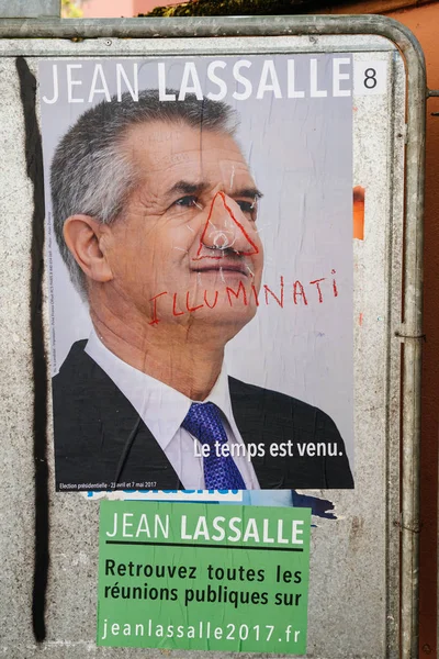 Affiches officielles de campagne du parti politique Jean Lassalle — Photo