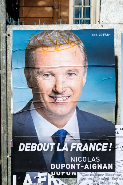 Nicolas Dupont-Aignan, Campagne électorale présidentielle française Po — Photo