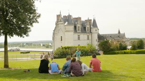 Pessoas que visitam Blois — Vídeo de Stock