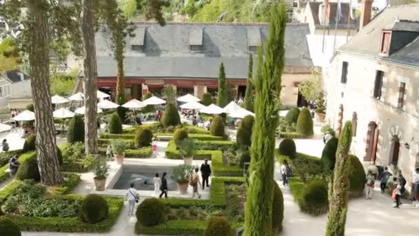 Ambóise França Circa 2017 Pessoas Que Visitam Majestosos Jardins Castelo — Vídeo de Stock