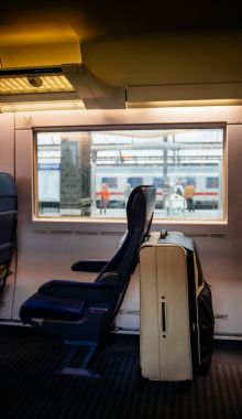 İç Alman buz büyük vagon Bagaj ile hızlı tren 