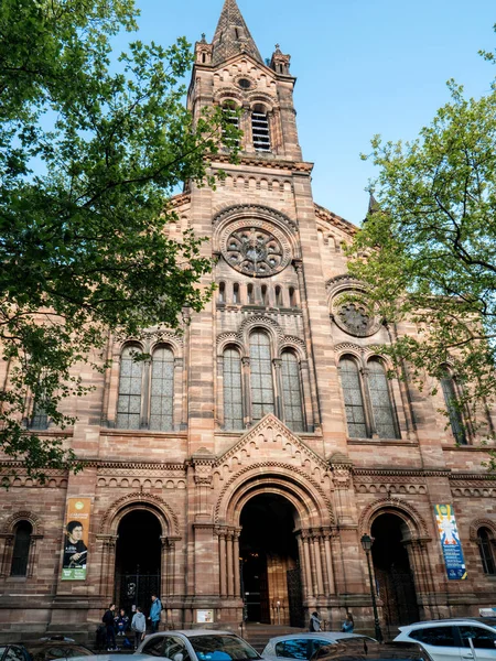 Temple Neuf Lutheran Church in Strasbourg, France — Stock Photo, Image