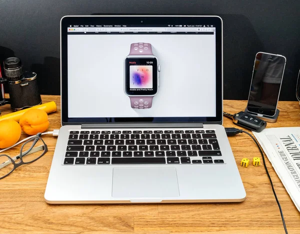 Apple Computers op Wwdc recentste aankondigingen Apple Watch Os — Stockfoto