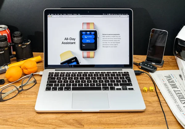 Apple Computers op Wwdc recentste aankondigingen Apple Watch Os pers — Stockfoto