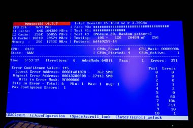 Bilgisayar ram test Dos yazılım tarafından 