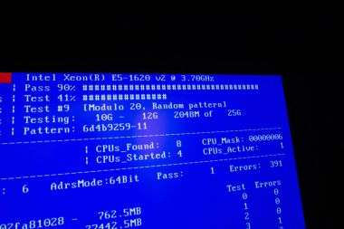 Bilgisayar ram test Dos yazılım tarafından 