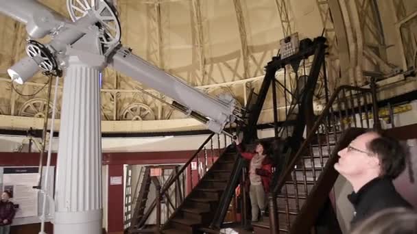 Estrasburgo Francia Circa 2017 Interior Del Antiguo Planetario Del Observatorio — Vídeos de Stock