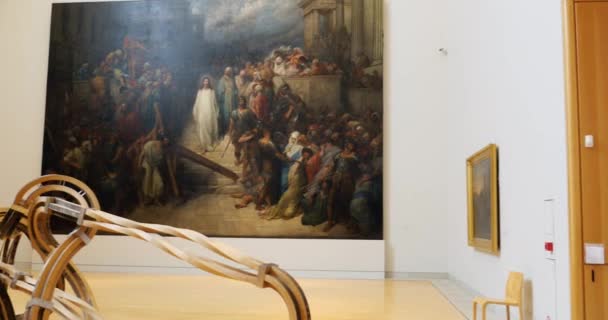 Страсбург Музей сучасного та сучасного мистецтва — стокове відео
