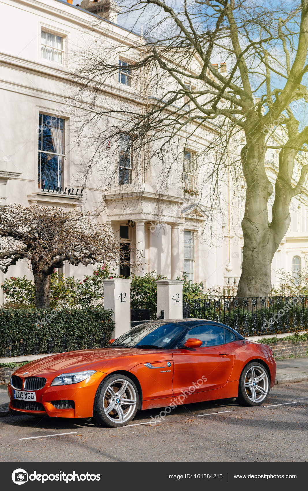 Luxury Red Bmw Z4 Cabrio Sport Car Parked On London Street Stock Editorial Photo C Ifeelstock 161384210