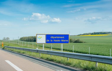 Departement de la Haute-Marne highway sign 