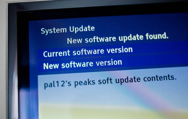 Detail of the system update software — Stock Photo, Image