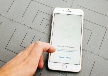 whatsapp anlaşma basın iphone 7 üzerinde uygulama softwa artı