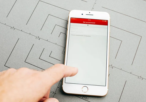 Configurer passwrod sur iPhone 7 Plus le logiciel d'application — Photo