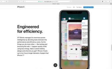 iPhone X 10 vitrine a11 biyonik işlemci Apple Web sitesi 