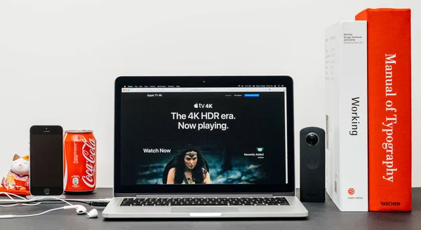 Último Apple TV 4k con la nueva era de 4k — Foto de Stock