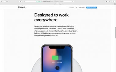 Apple iPhone X 10 vitrine Web sitesi 