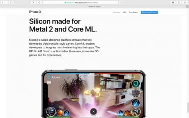 Apple iPhone X 10 vitrine Web sitesi 