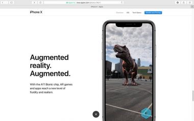 Apple iPhone X 10 vitrine Web sitesi 