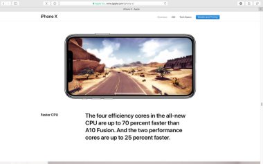 Apple iPhone X 10 vitrine Web sitesi 