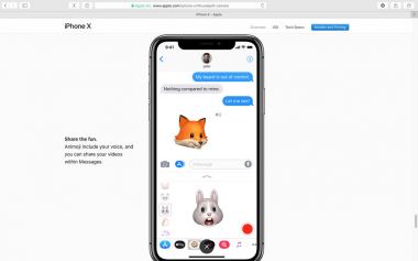 Apple iPhone X 10 vitrine Web sitesi 