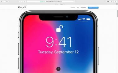 Apple iPhone X 10 vitrine Web sitesi 