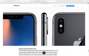 Apple iPhone X 10 vitrine Web sitesi 
