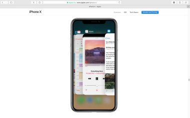 Apple iPhone X 10 vitrine Web sitesi 