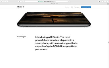 Apple iPhone X 10 vitrine Web sitesi 