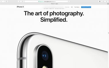 Apple iPhone X 10 vitrine Web sitesi 