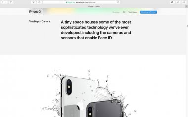 Apple iPhone X 10 vitrine Web sitesi 