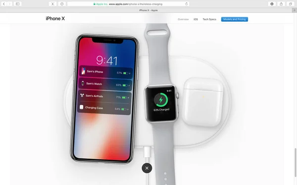 Apple website presentatie van iphone X 10 — Stockfoto