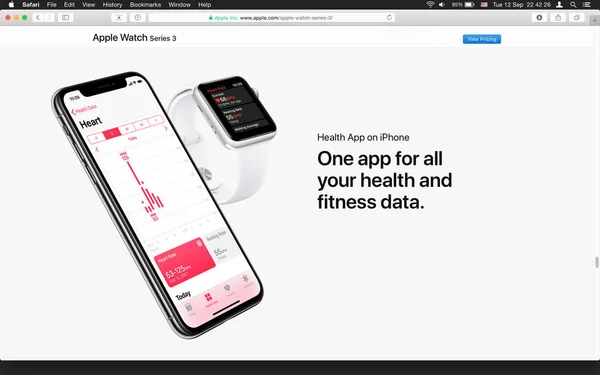 Сайт Apple, демонстрирующий iPhone X 10 — стоковое фото