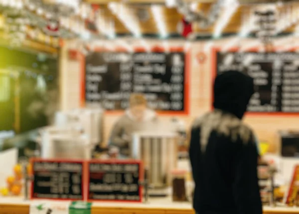 Selling traditional Crepes at Christmas market in Frnace — Stock Photo, Image