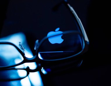 Apple bilgisayarlar Logo logo yükleme mavi tonları 