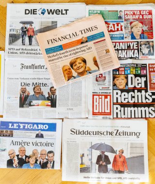 Almanya'da seçim hakkında gazete