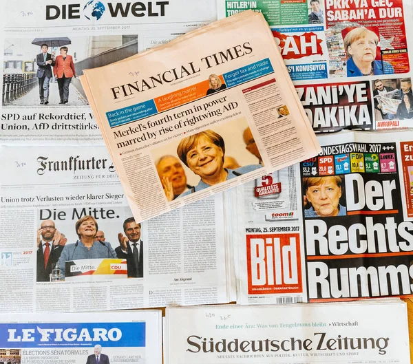 Periódico sobre las elecciones en Alemania — Foto de Stock