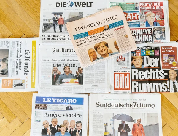 Krant over de verkiezingen in Duitsland — Stockfoto