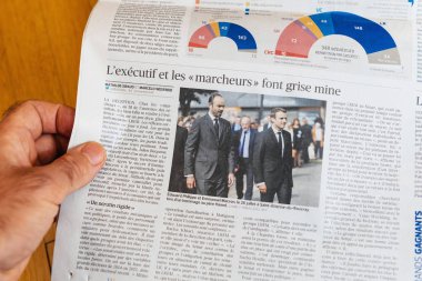 Adam okuma Fransız gazetesi 