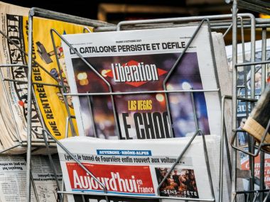 2017 Las Vegas Strip kurtuluş Fransız gazetesi çekim 