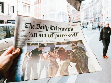 2017 Las Vegas Strip gazetesi daily telegraph çekim, 