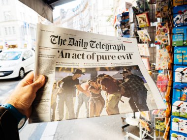 2017 Las Vegas Strip gazetesi daily telegraph çekim, 