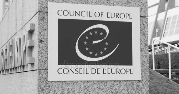 Europe logo Konseyi — Stok video