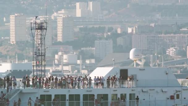 Marseille France Circa 2017 Girolata Большой Паромный Корабль Принадлежащий Meridionale — стоковое видео