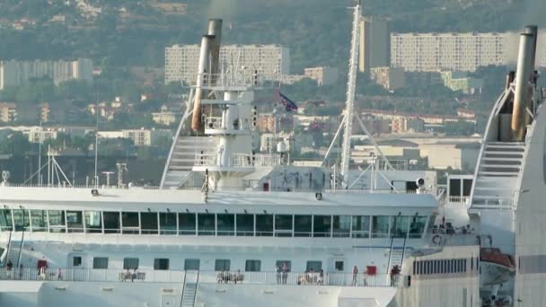 Marseille Franciaország 2017 Girolata Nagy Ferry Hajó Tulajdonosa Meridionale Kilépés — Stock videók