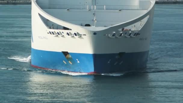 Marseille Franciaország 2017 Girolata Nagy Ferry Hajó Tulajdonosa Meridionale Kilépés — Stock videók