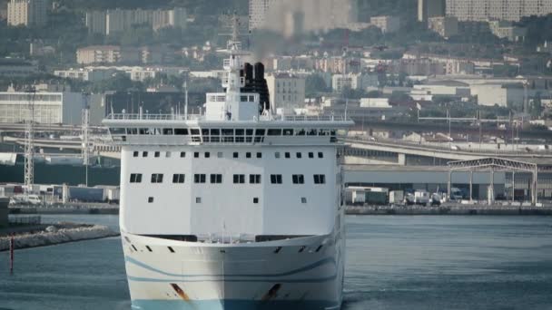 Marseille France Circa 2017 Girolata Большой Паромный Корабль Принадлежащий Meridionale — стоковое видео